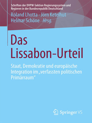 cover image of Das Lissabon-Urteil
